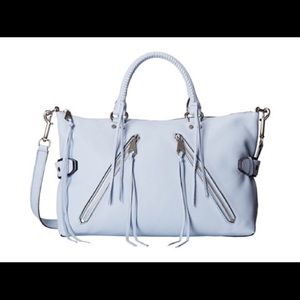 Rebecca Minkoff Large Moto Satchel Soft Blue NWT